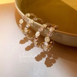 New 18k gold plated luxury hoop earrings